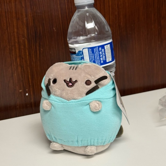 Pusheen The Cat with Teal Hoodie Plush 5” - Picture 2 of 14